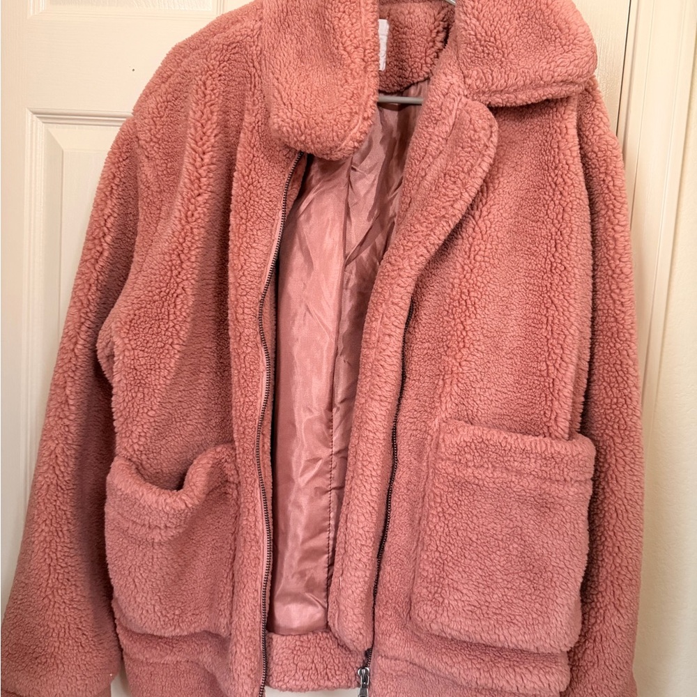Elodie Blush Teddy Jacket